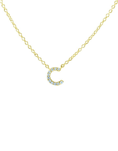 Load image into Gallery viewer, Block CZ Initial Necklace
