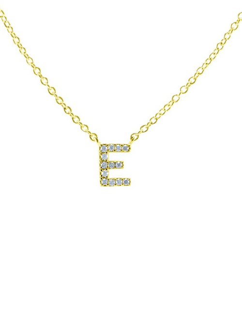 Load image into Gallery viewer, Block CZ Initial Necklace
