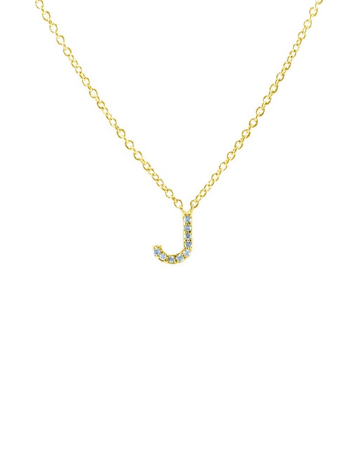 Load image into Gallery viewer, Block CZ Initial Necklace
