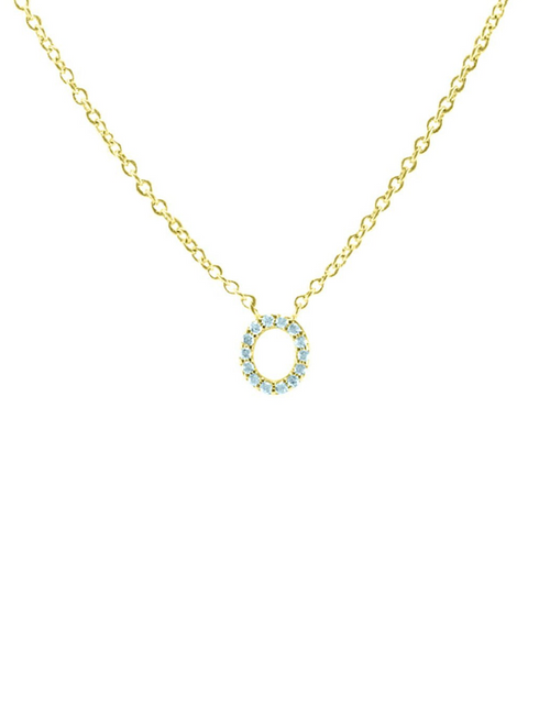 Load image into Gallery viewer, Block CZ Initial Necklace
