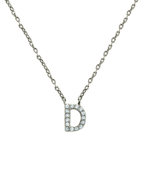 Load image into Gallery viewer, Block CZ Initial Necklace
