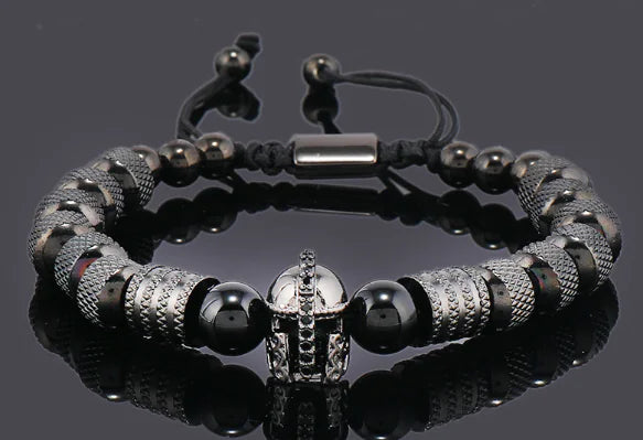 Knight Helmet Stainless Steel Men's Bracelet