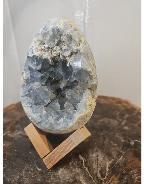 Load image into Gallery viewer, 4.61lbs Natural Baby Blue Celestite Quartz Crystal Geode Cluster Points Brazil
