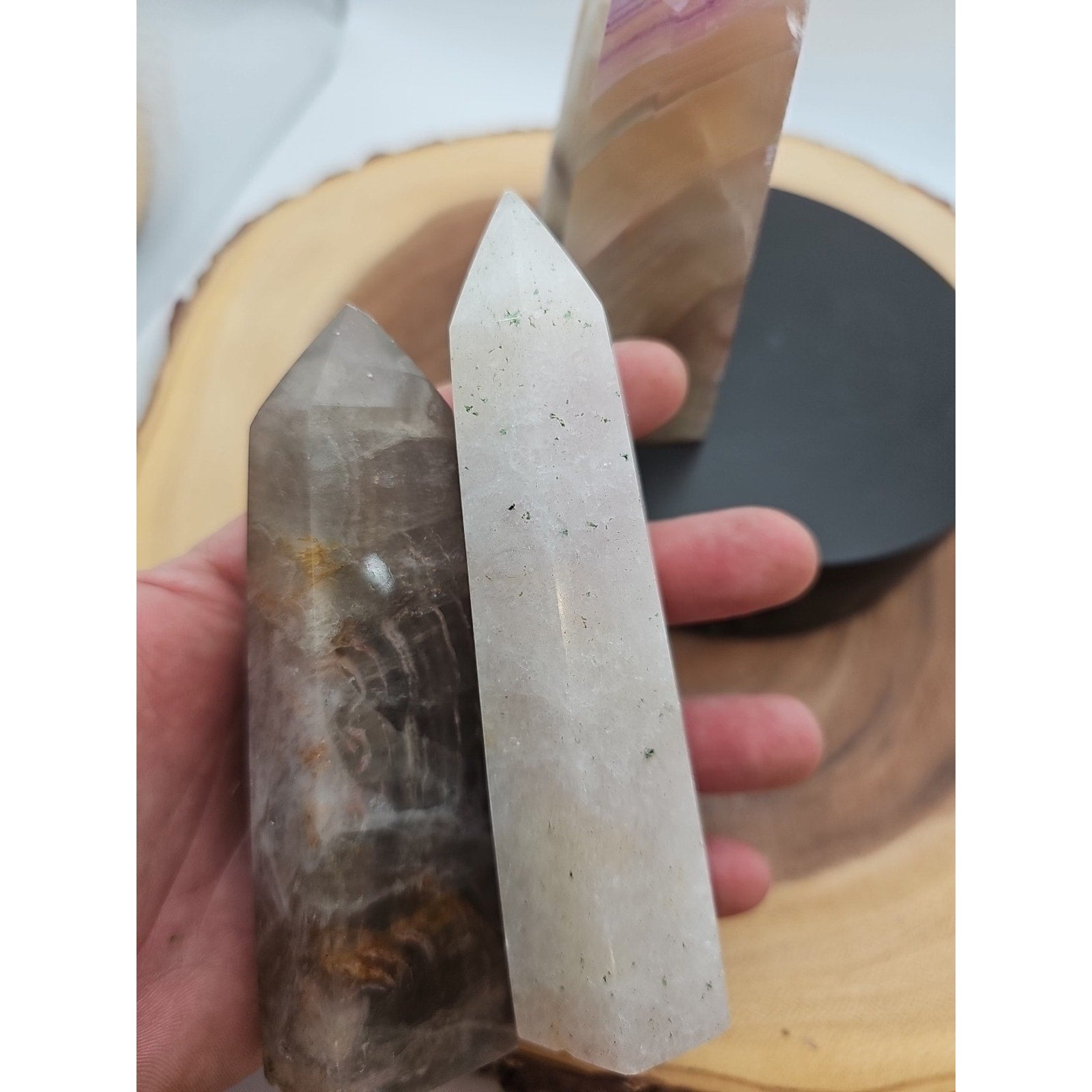 Fluorite crystals Set Of 4,2.52lbs