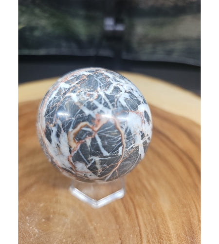 Natural Quartz Crystal Jasper Sphere Ball Polished 50-60mm &stand