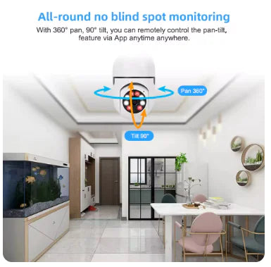 Load image into Gallery viewer, Bulb E27 Surveillance Camera Full Color Night Vision Automatic Human Tracking Zoom Indoor Security Monitor Wifi Mini IP Camera
