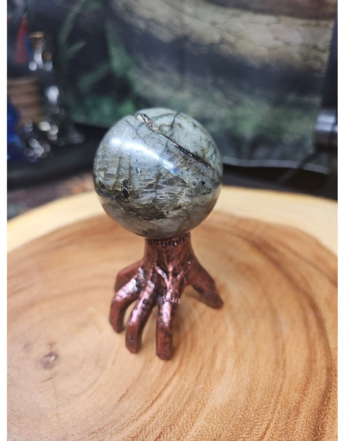 Load image into Gallery viewer, Labradorite Sphere 50mm W/Stand
