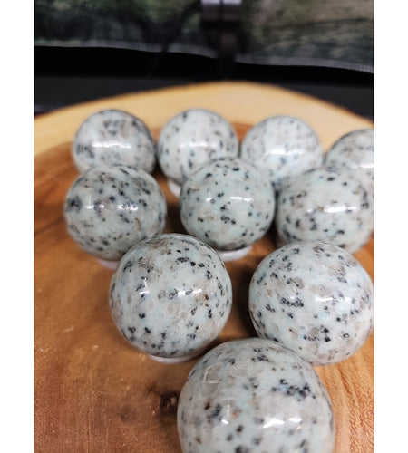 1each Natural Quartz Crystal Jasper Sphere Ball Healing 40mm W/ring Stand Random