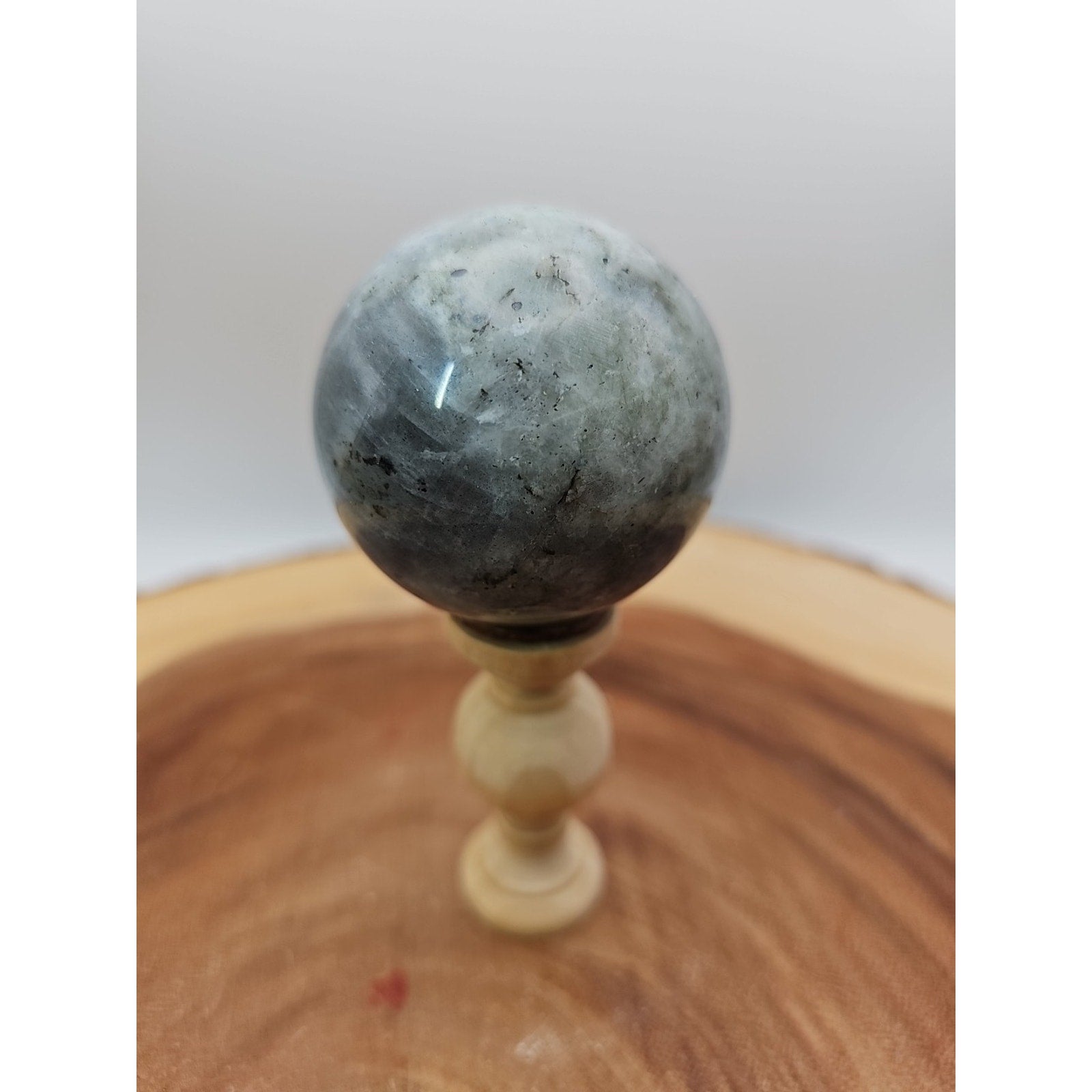 Labradorite Sphere 223g W/stand