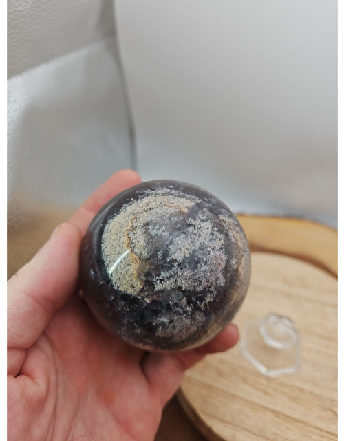Load image into Gallery viewer, 1.30lb Natural Rainbow Fluorite Quartz Crystal Sphere Ball Polished

