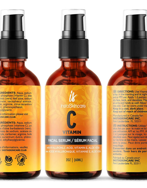 Load image into Gallery viewer, Vitamin C Serum for Face with Hyaluronic Acid Vitamin E Anti Aging Big Size 2 Oz
