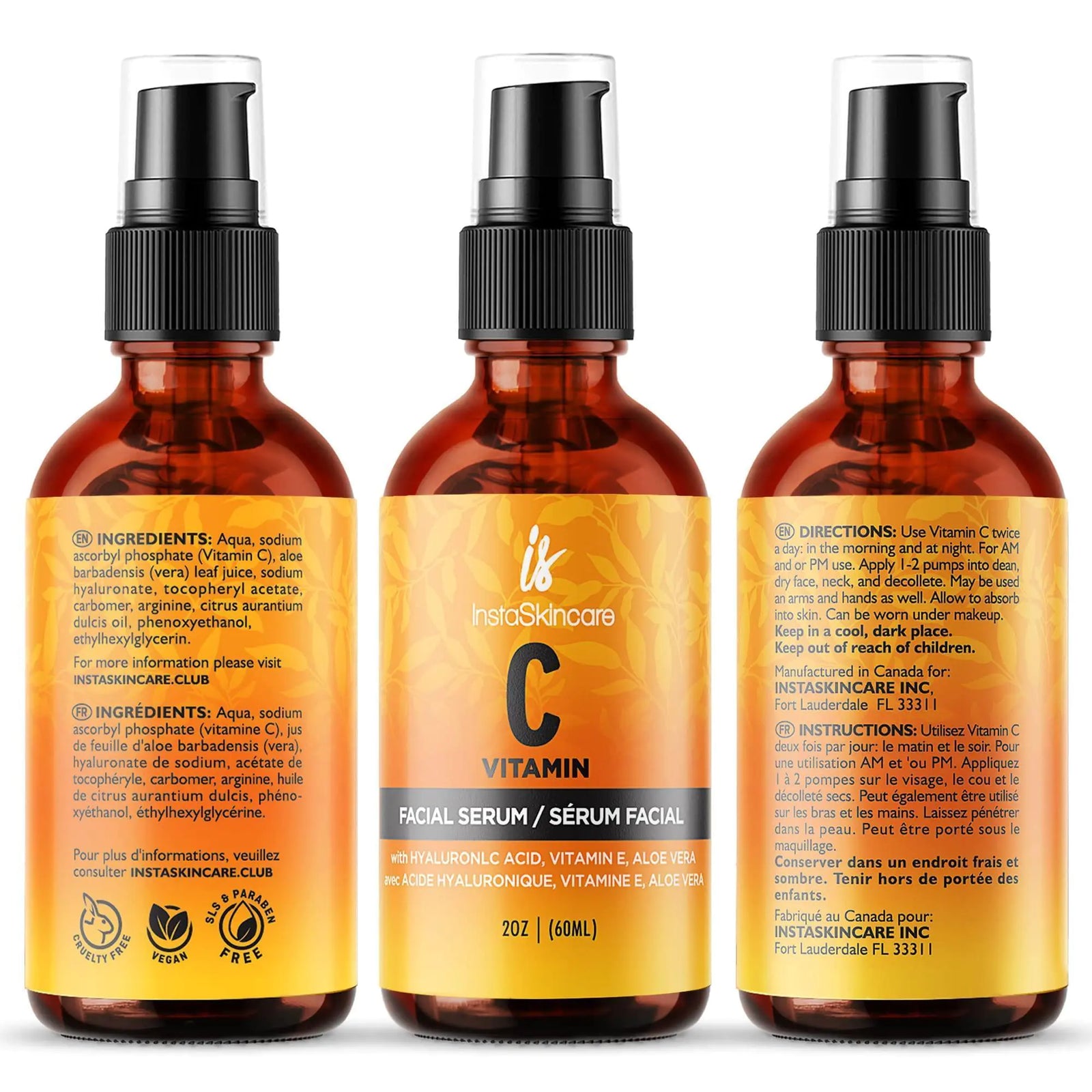 Vitamin C Serum for Face with Hyaluronic Acid Vitamin E Anti Aging Big Size 2 Oz