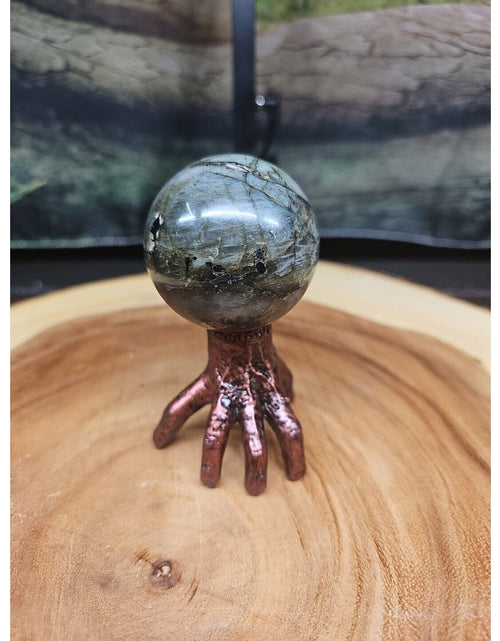 Load image into Gallery viewer, Labradorite Sphere 50mm W/Stand
