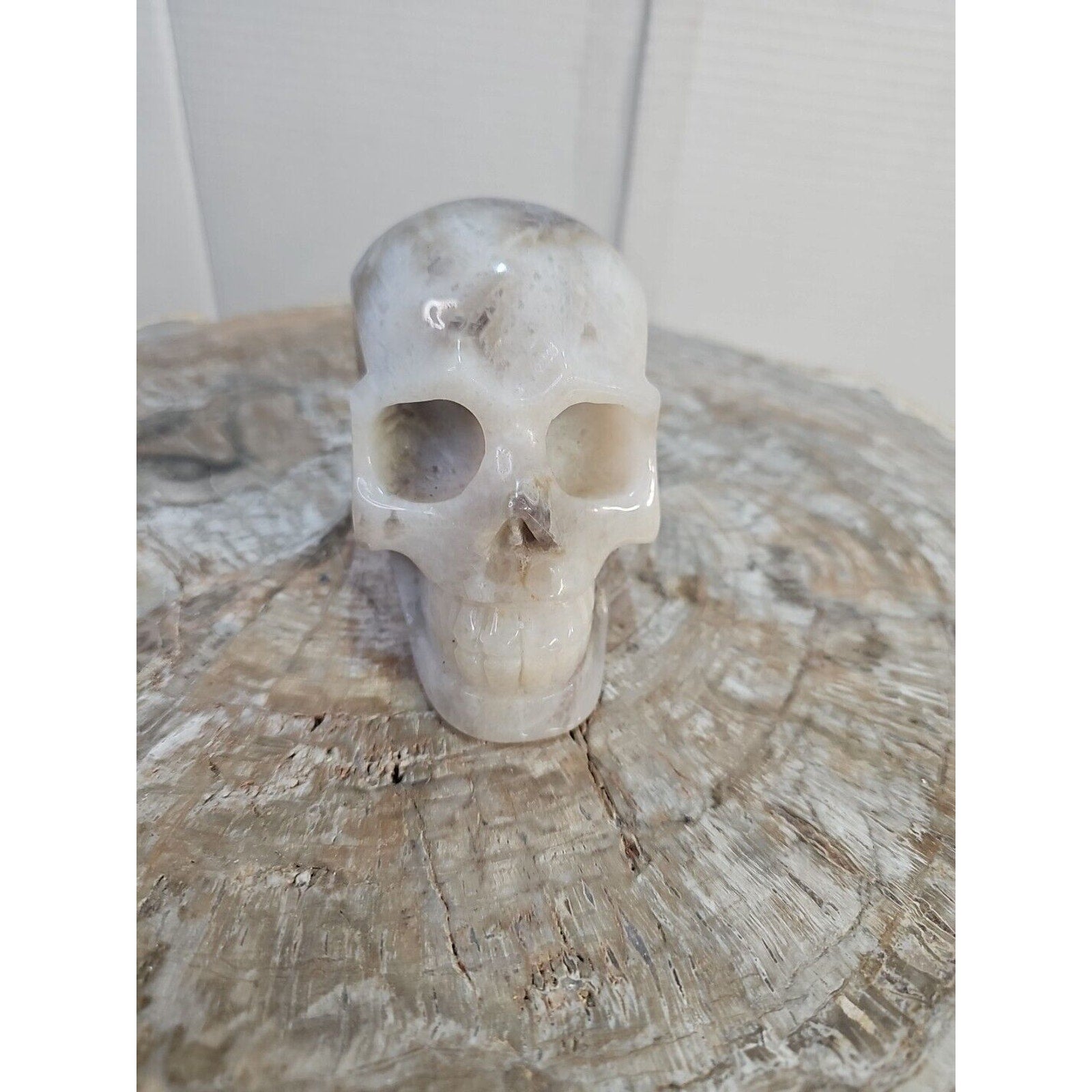 2.2LB Natural Amethyst Hand carved Skull Quartz Crystal Spiritual Jewel