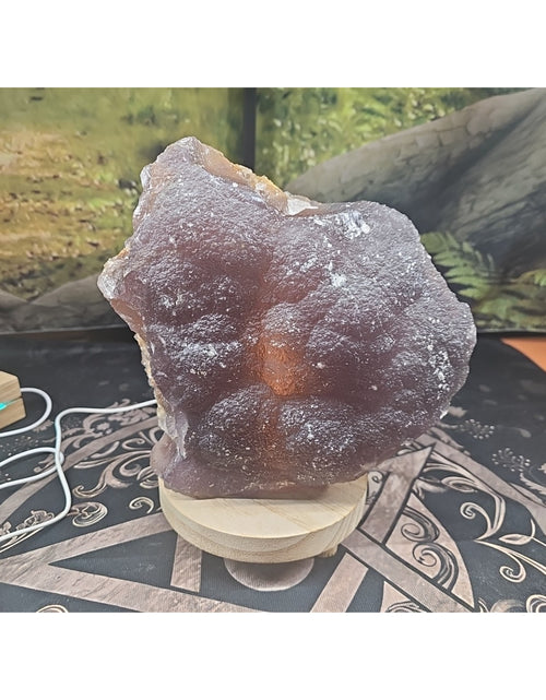 Load image into Gallery viewer, 11.9LB Natural fluorite quartz crystal Cluster specimen W/led Back Light Stand
