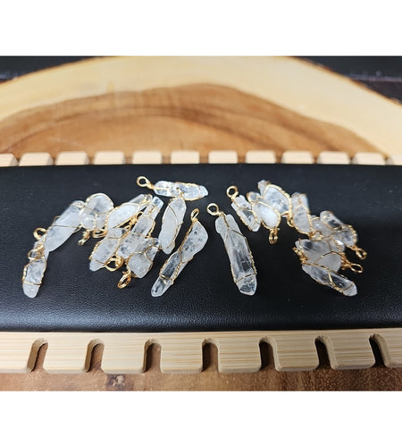 Wire Wrap Quartz Crystal Lot Of 19