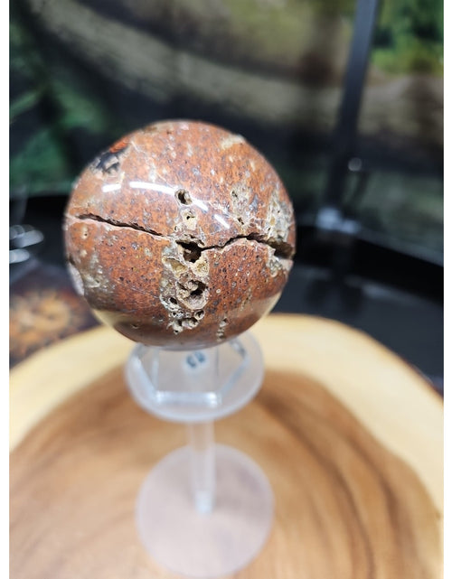 Load image into Gallery viewer, .72LB Natural Vesuvianite Agate Carnelian Crystal Geode Sphere Ball Healing
