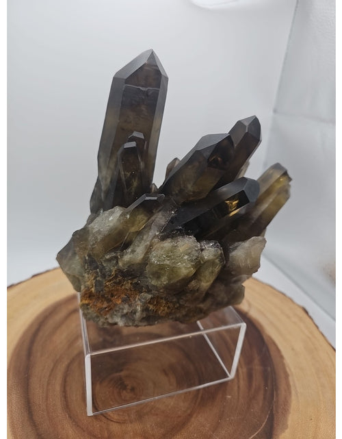 Load image into Gallery viewer, 2.77LB Top rare natural beautiful black quartz crystal cluster mineral sample -
