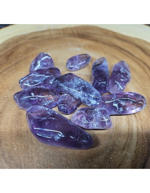 Load image into Gallery viewer, 11Pcs Raw Natural Purple Amethyst Quartz Crystal Tumbled Healing Brazil .48lbs
