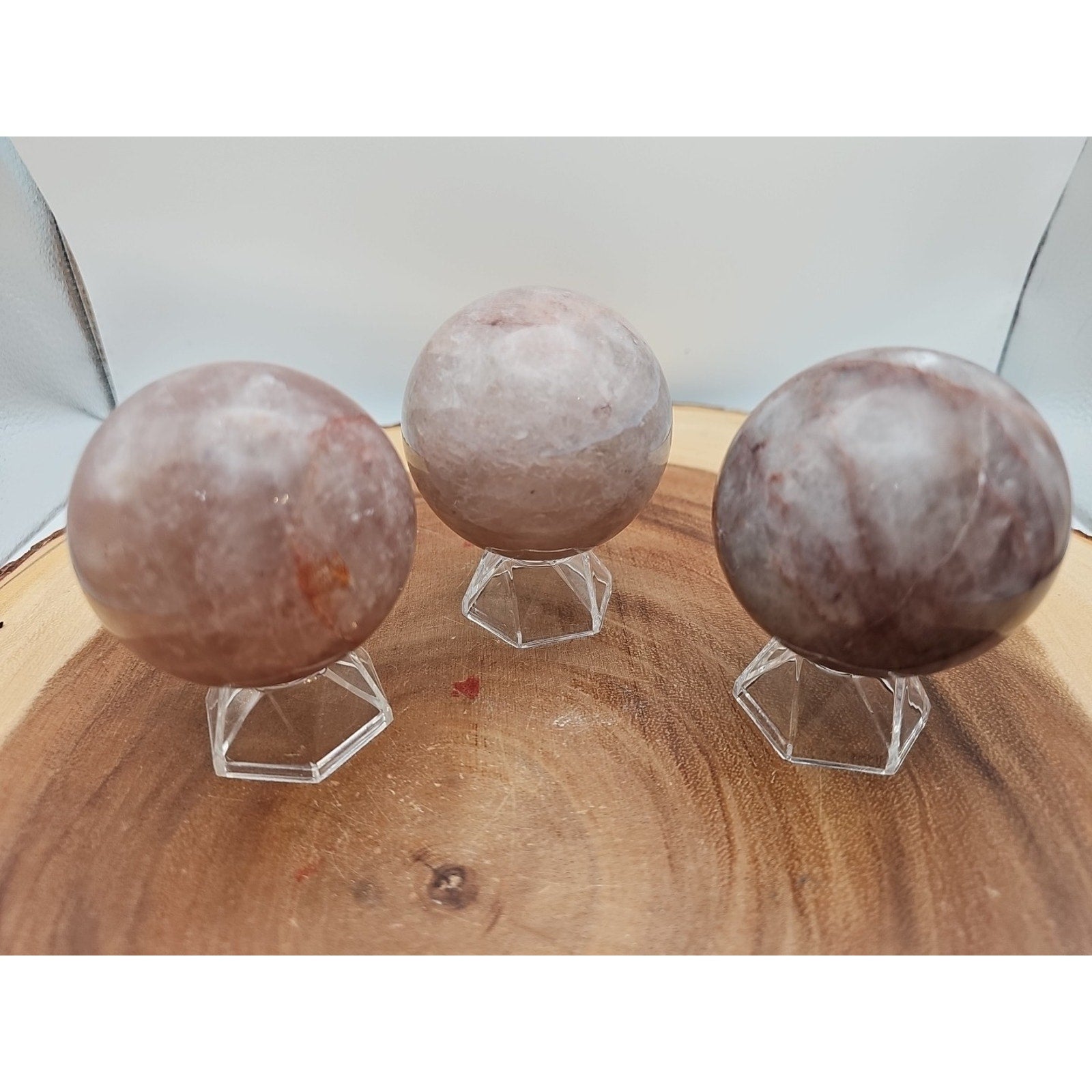 Fire Quartz Crystal Sphere 55-60mm W/stand 1 Each
