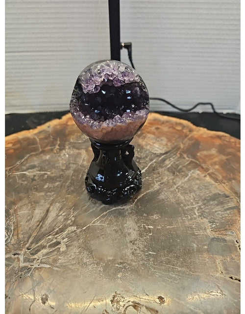 Load image into Gallery viewer, 259G Natural Amethyst geode quartz cluster crystal specimen Healing W/Stand
