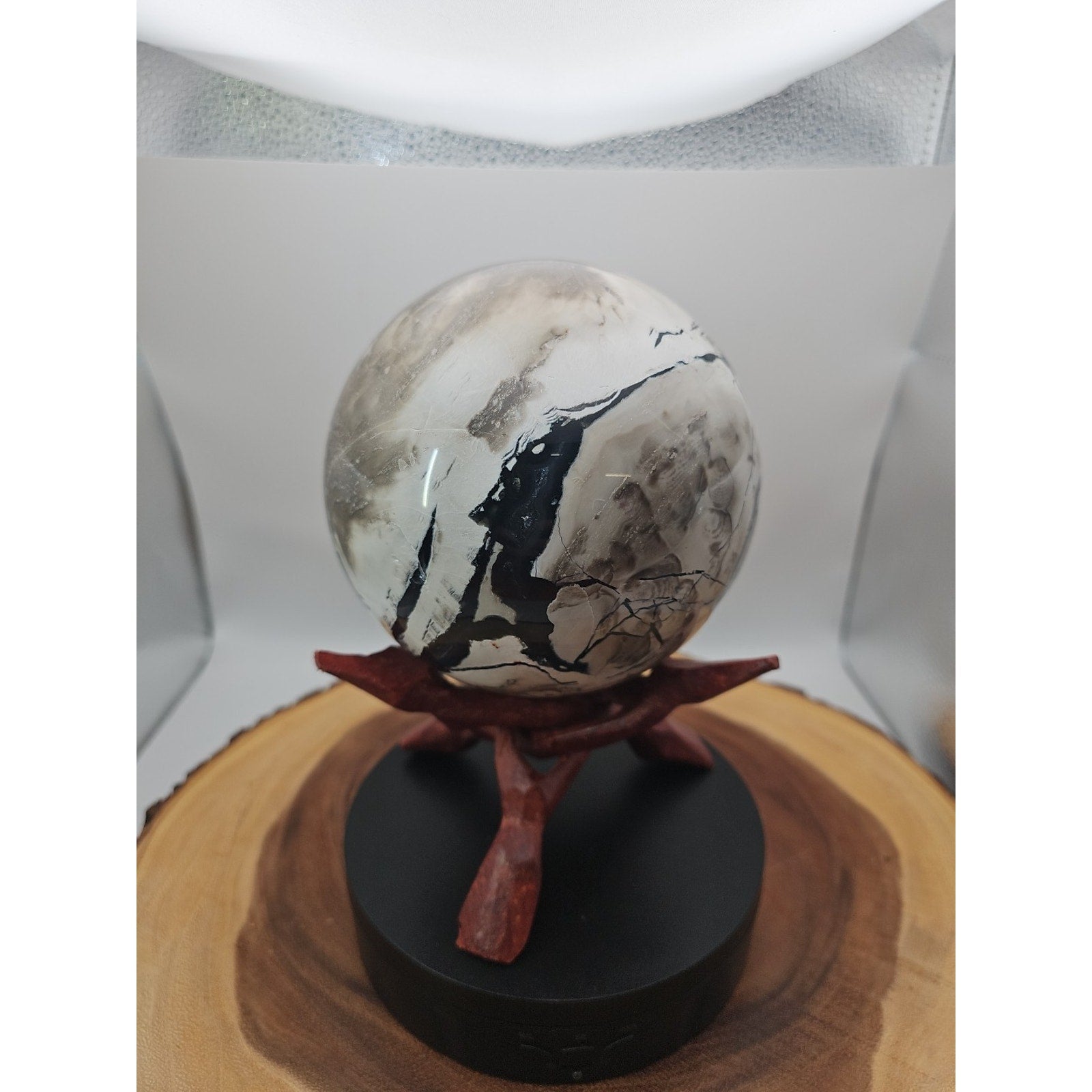 5.83lb Natural Volcanic agate Quartz Magic Crystal Healing Ball Sphere Healing