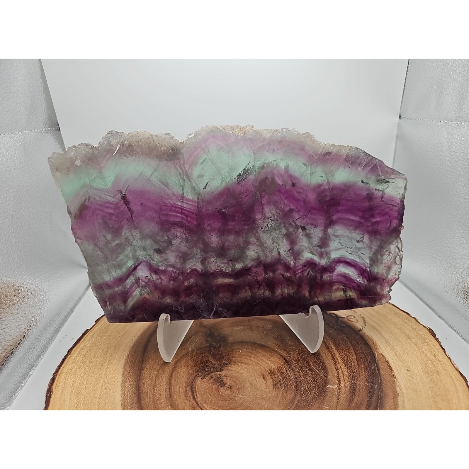 5.7LB Natural color fluorite section quartz crystalsheetlarge mineralgemstone-