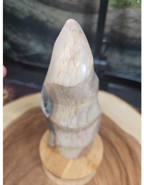 Load image into Gallery viewer, 1.20LB 1Pcs Natural Polychrome Ocean Jasper Crystal Flame Point Carved Healing
