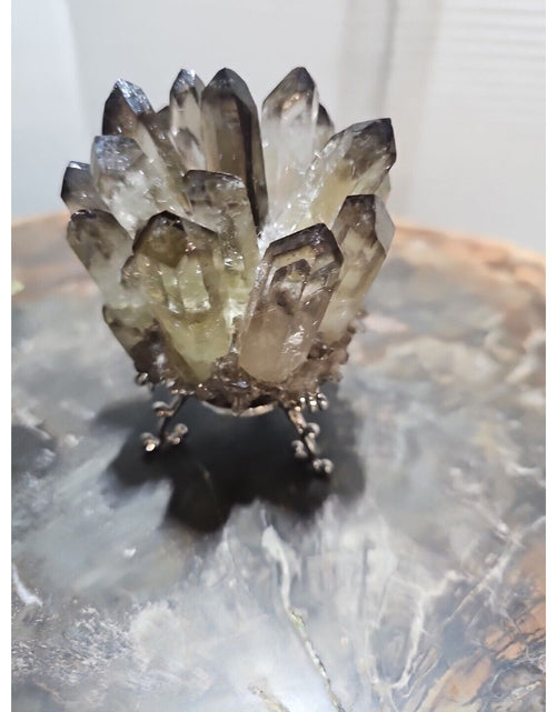 Load image into Gallery viewer, 300g+ Natural Tea Color Quartz Cluster Mineral Specimen Crystal Reiki Decor
