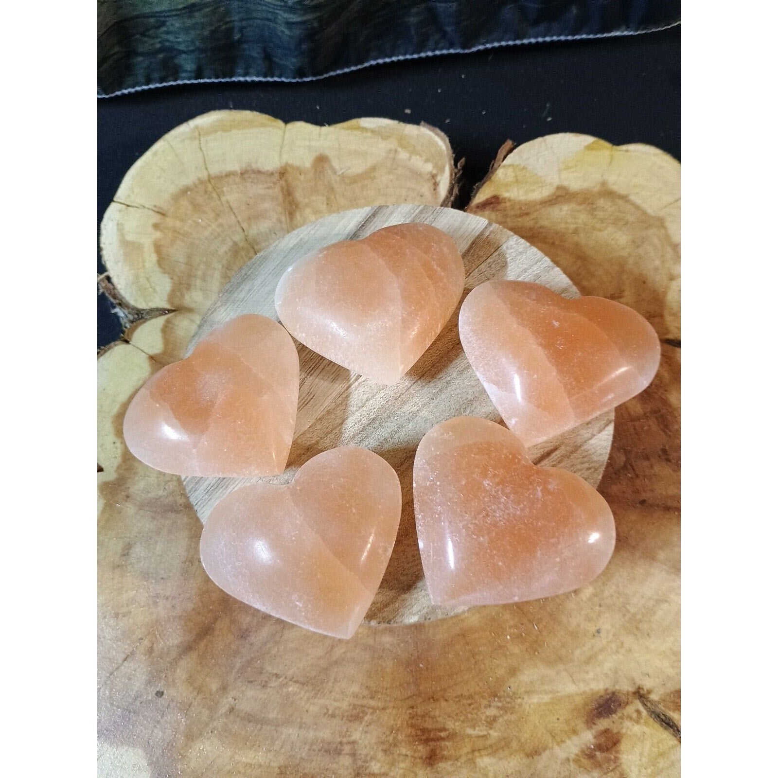 Heart ShapePeach Palmstone 1 Each