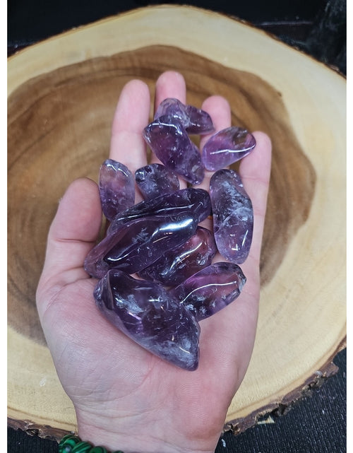 Load image into Gallery viewer, 11Pcs Raw Natural Purple Amethyst Quartz Crystal Tumbled Healing Brazil .48lbs
