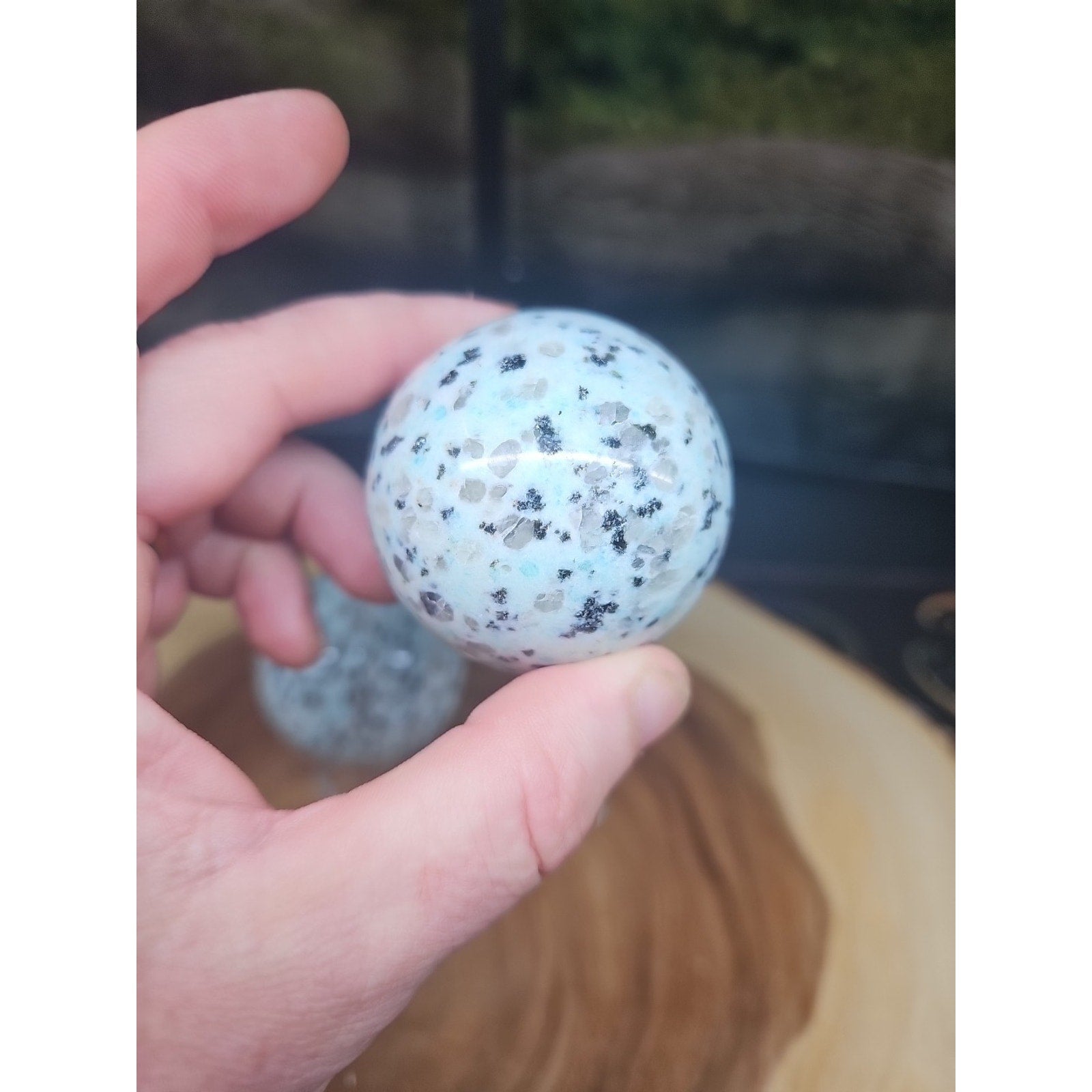 2Pcs A Set Of Natural Quartz Crystal Jasper Sphere Ball Polished 50-60mm &stand