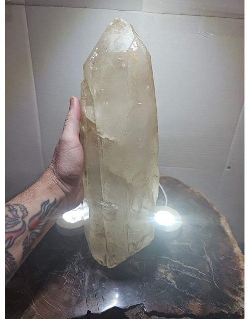 Load image into Gallery viewer, 8.7LB 12.9“ Natural Raw Clear White Quartz Crystal Point Rough Stone Rock Brazil
