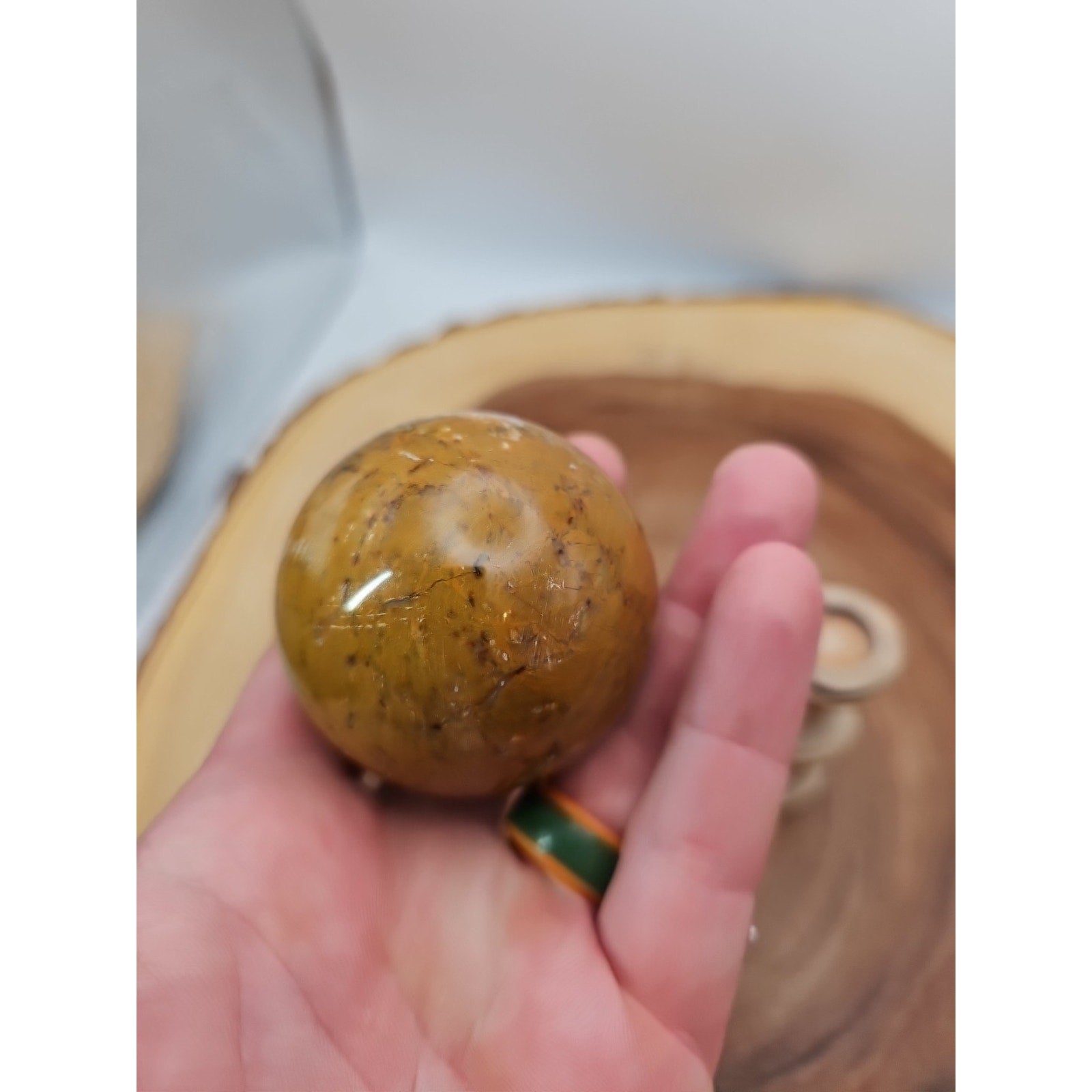 Ocean Jasper Sphere W/Stand 187g