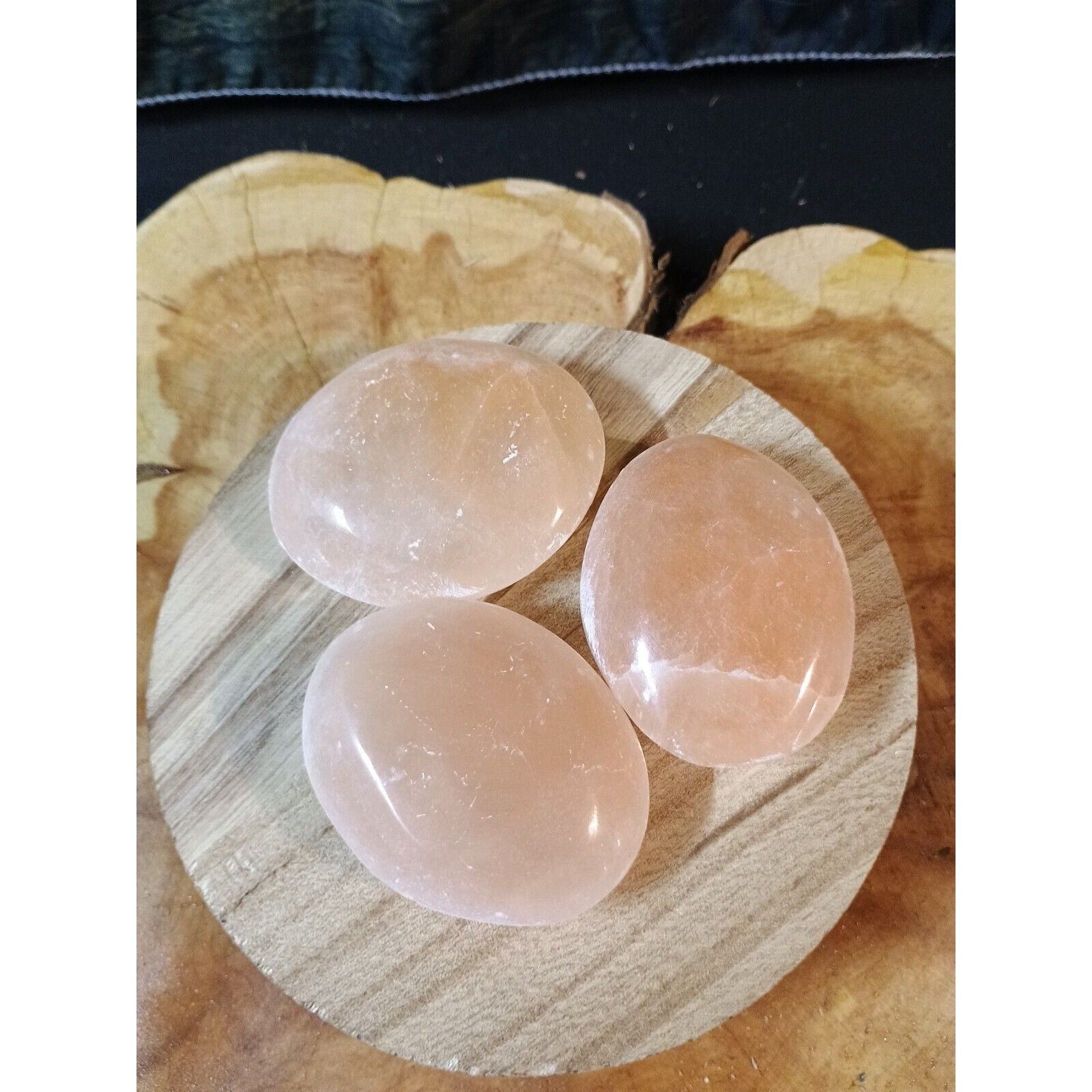 1 Each Oval Shape Peach Palmstone