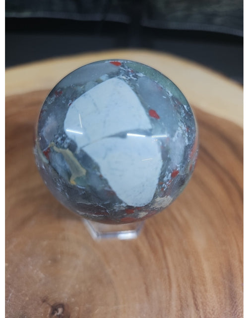 Load image into Gallery viewer, Natural Quartz Crystal Jasper Sphere Ball Polished 63mm &amp;stand
