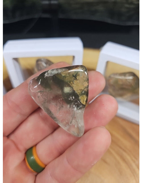 Load image into Gallery viewer, Natural Phantom Ghost Quartz Crystal Stone Tumbled Healing Brazil 1pc W/case
