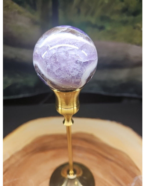 Load image into Gallery viewer, Amethyst Sphere 53mm W/Stand
