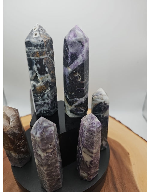 Load image into Gallery viewer, 2Pcs Natural Rainbow Fluorite Quartz Crystal Point Tower Polished 4in Tall Avg
