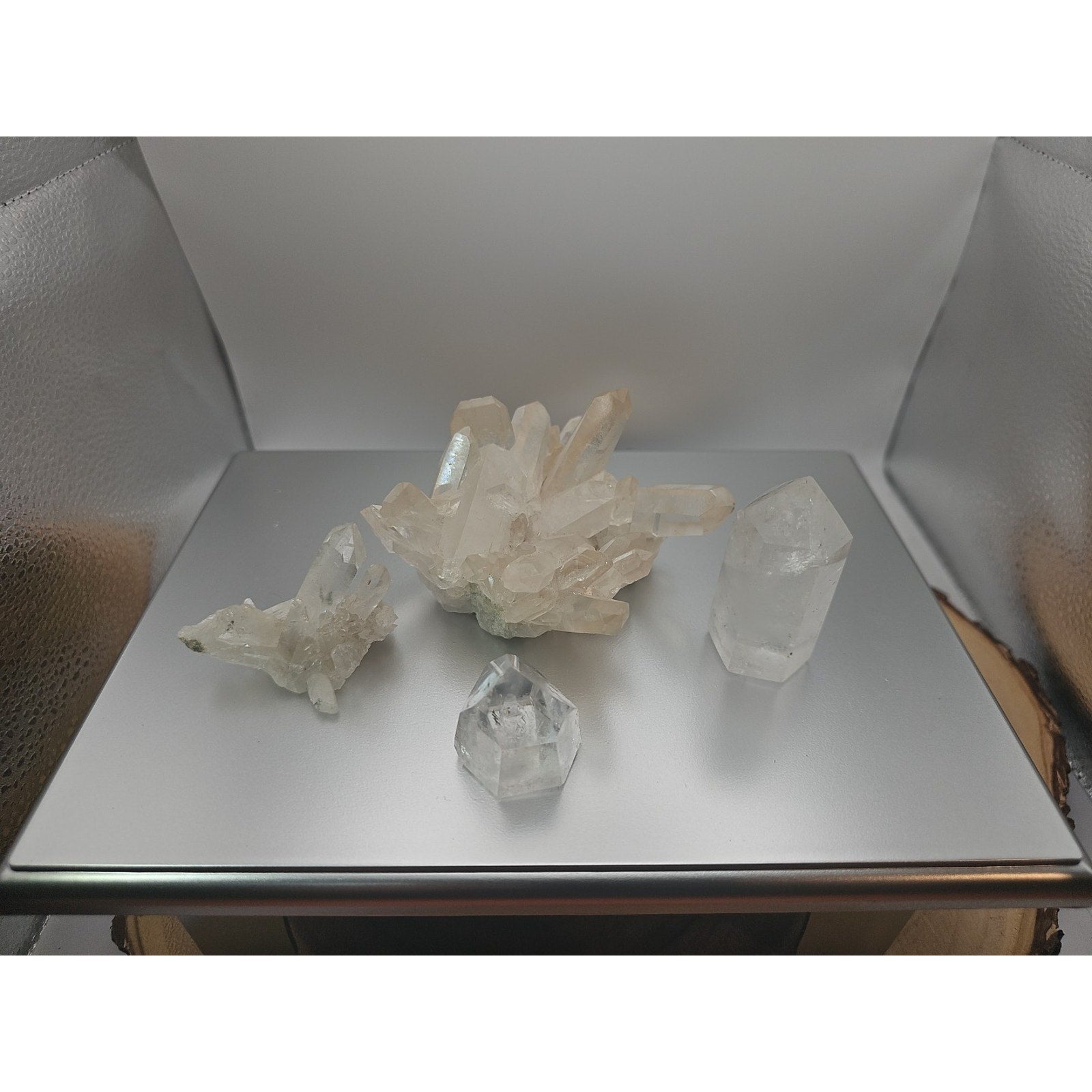 Quartz Crystal Cluster .97lb 4pcs