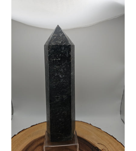 4.3lb Arfvedsonite Garnet Blue Flashes Crystal Point Tower Polished