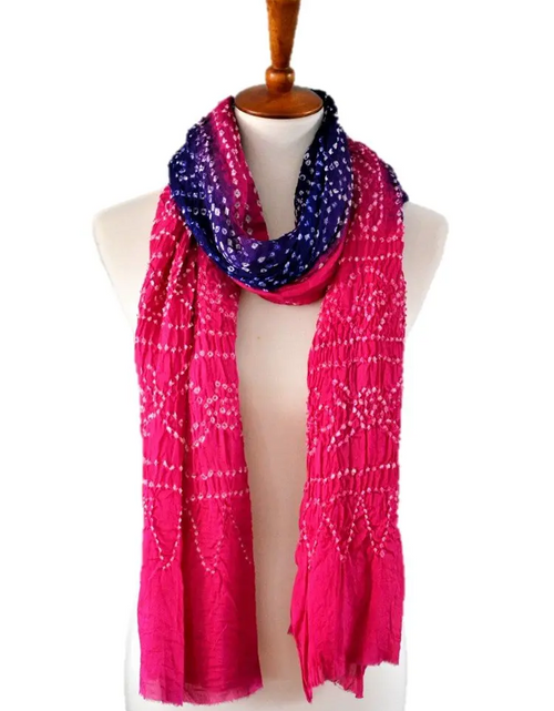 Load image into Gallery viewer, OMSutra Tie-dye designer fashion Silk Scarves
