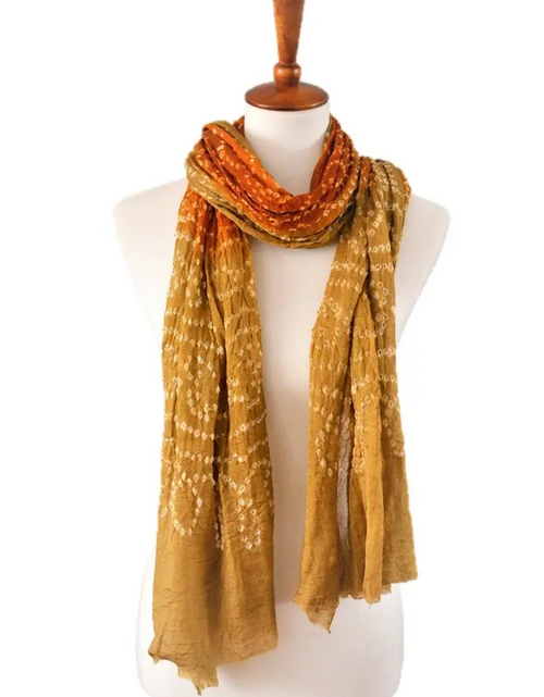 Load image into Gallery viewer, OMSutra Tie-dye designer fashion Silk Scarves
