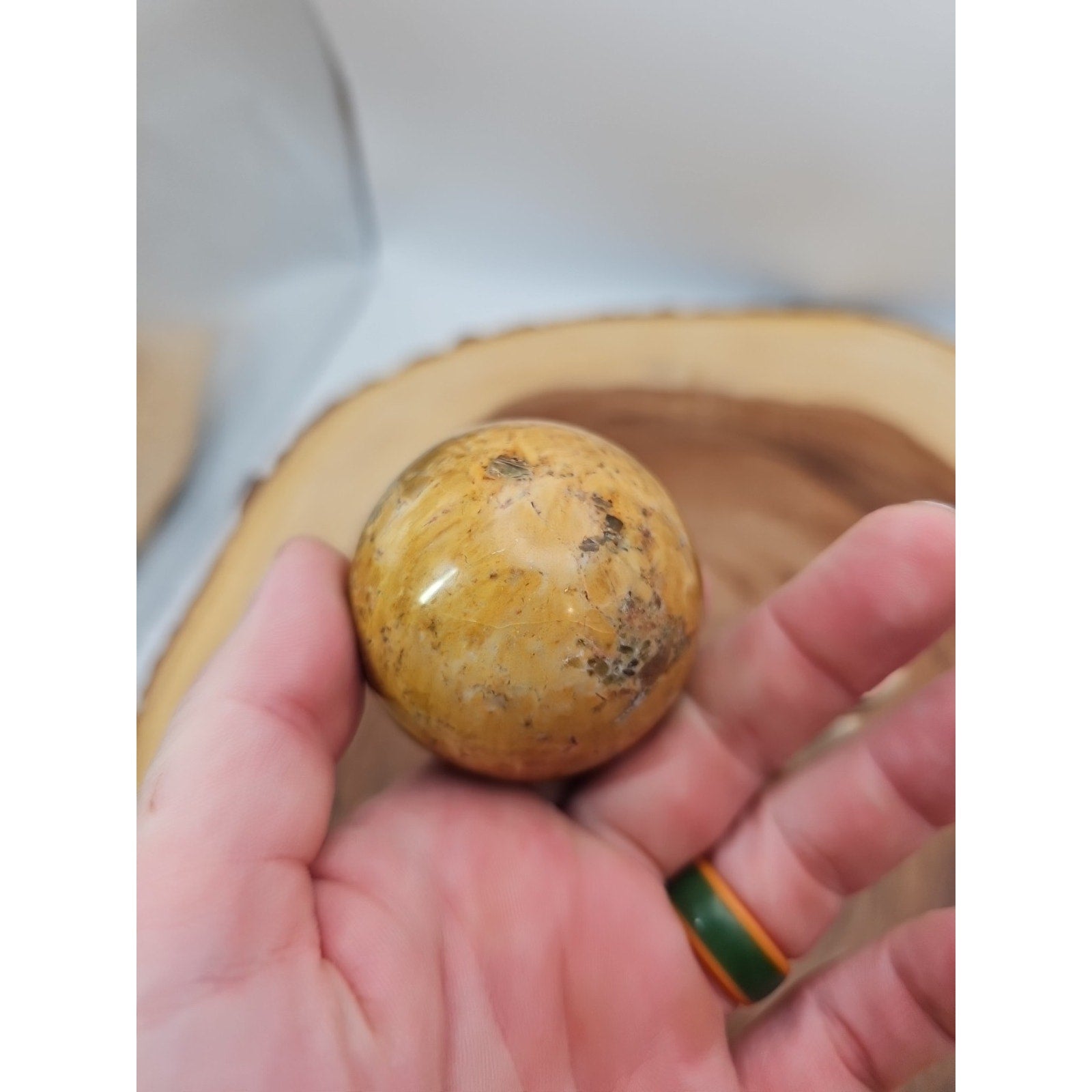 Ocean Jasper Sphere W/Stand 187g
