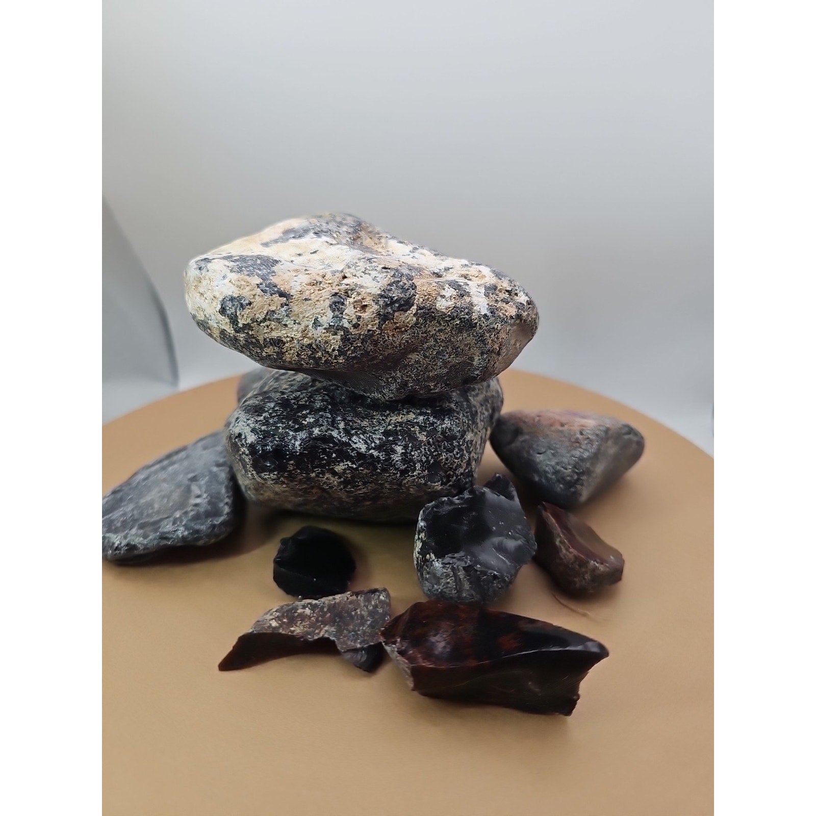 3.65lbs raw obsidian stone