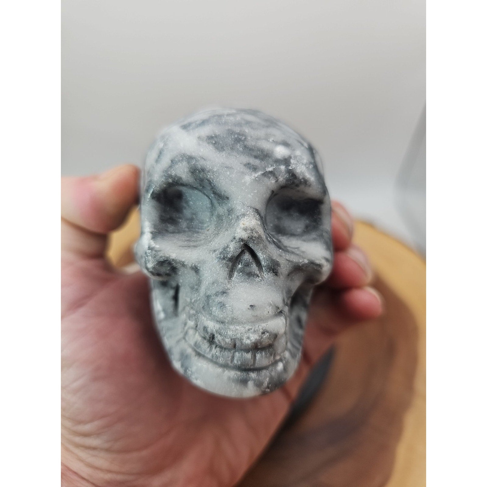 1.20lb Natural Jasper Calcite Skulls Crystal Carving Mixed Stones Healing