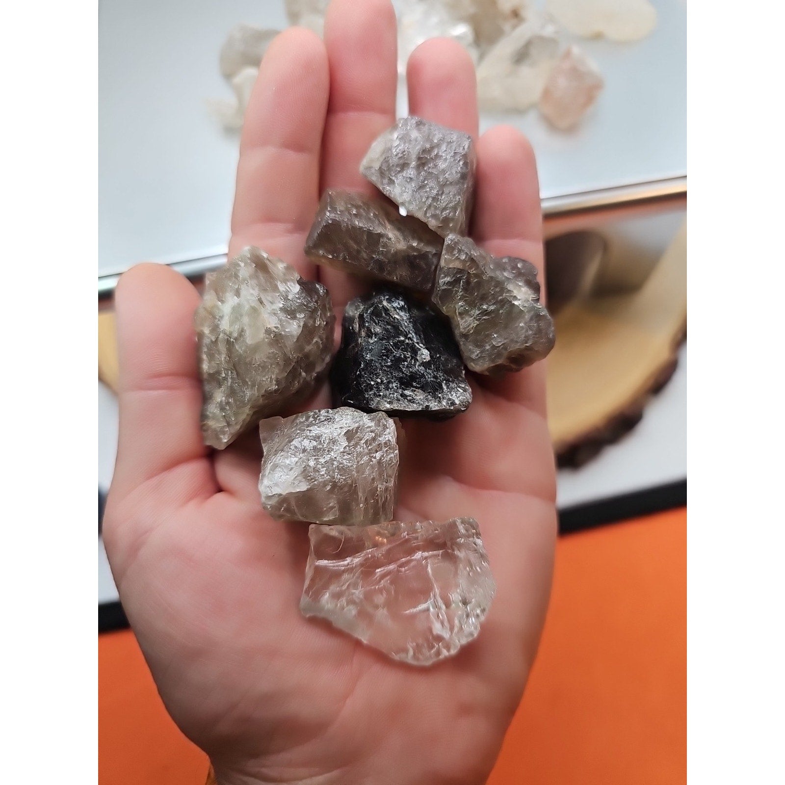 Smoky Quartz Mix 19pcs