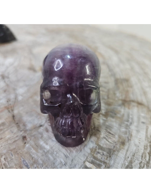 Load image into Gallery viewer, Natural Skull Lot of 5 Skulls: Spider Web Jaspers Fluorite Labrodite, Obsidian
