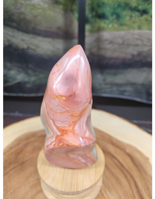 Load image into Gallery viewer, 1.15LB 1Pcs Natural Polychrome Ocean Jasper Crystal Flame Point Carved Healing
