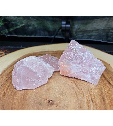 1 Pair Rose Wuartz Raw Chunk 1lb